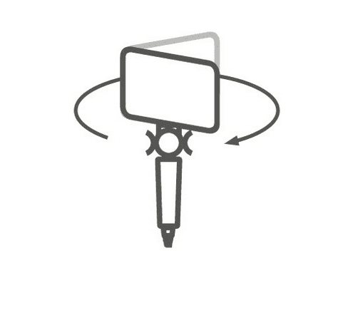 360 Grad drehbarer Monitor